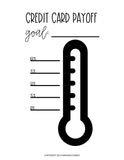 Debt Free Thermometer, Debt Payoff Tracker