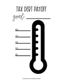 Debt Free Thermometer, Debt Payoff Tracker