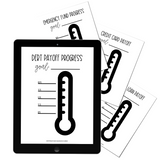 Debt Free Thermometer, Debt Payoff Tracker