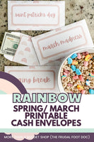 Rainbow (Spring, March) Printable Cash Envelopes