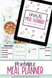 Frugal Meal Planner ONE YEAR MEAL PLAN Recipe Binder Meal Planning Printable